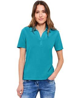 CECIL Damen B319377 Poloshirt, Caribbean Blue, M von Cecil