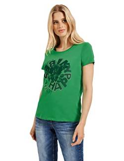 CECIL Damen B319560 Kurzarmshirt, Fresh Green, Small von Cecil