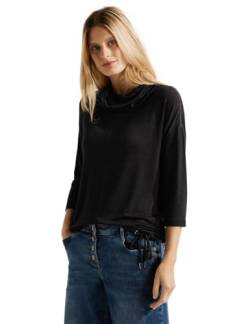 CECIL Damen B320669 T-Shirt 3/4 Arm, Black, L von Cecil