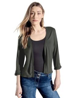 CECIL Damen B321321 Bolero Strickjacke, cool Khaki, Small von Cecil