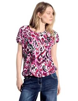 CECIL Damen B321500 T-Shirt mit Print, Bloomy pink, X-Small von Cecil