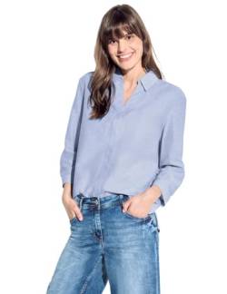 CECIL Damen B344676 Chambray Bluse, Blouse Blue, Large von Cecil