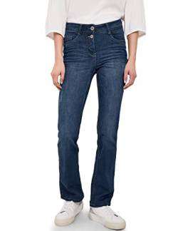 CECIL Damen B376296 Jeanshose Bootcut, Dark Blue wash, 27 von Cecil