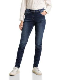 CECIL Damen B377022 Jeanshose Slim und High, mid Blue Used wash, 28W / 30L von Cecil