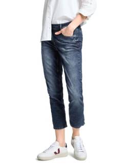 CECIL Damen B377177 7/8 Jeans Casual Fit, Mid Blue Used Wash, 36W / 26L EU von Cecil