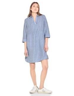 CECIL Damen Kleid mit Streifen Linen Chambray Blue M von Cecil