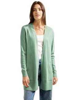 Cecil Damen B253620 Strickjacke Lang, Clear sage Green Melange,L von Cecil