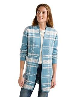 Cecil Damen B253651 Longcardigan Kariert, Adriatic Blue,L von Cecil