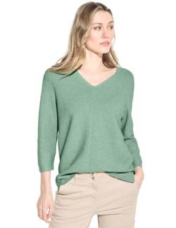 Cecil Damen B302719 Pullover Mit V-Ausschnit, Salvia Green Melange, XS EU von Cecil