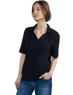 Cecil Damen Piquee Poloshirt Schwarz S von Cecil