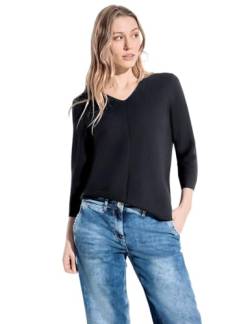 Cecil Damen Pullover mit V-Ausschnit Universal Blue S von Cecil