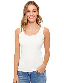 Cecil Damen Style Linda Basic Top Baumwolle, Vanilla White, XS von Cecil