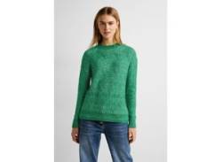 Stehkragenpullover CECIL Gr. L (42), grün (bright green melange) Damen Pullover Rollkragenpullover von Cecil