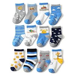 Ceguimos 12er Pack Baby Kleinkinder ABS Antirutsch Socken, Set D, 3-5 Jahre von Ceguimos