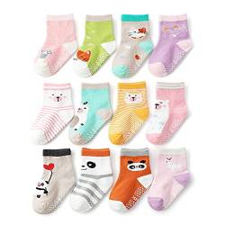 Ceguimos 12er Pack Baby Kleinkinder ABS Antirutsch Socken, Set G, 1-3 Jahre von Ceguimos