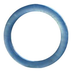 Jade-ArmbandJade,Damenarmbänder Jade-Armreif for Frauen, natürliches blaues, dünnes, rundes Jadeit-Armband, echt, mit Zertifikat, Geschenk for Mädchen (Color : Blue_54mm) von CekoCk