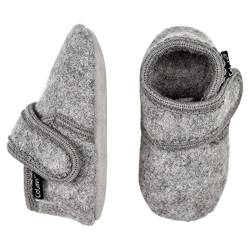 Celavi Jungen Baby Wool Schoen Hausschuh, Grey Melange, 23/24 von Celavi