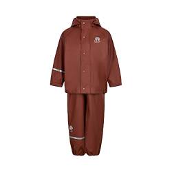 Celavi Unisex Kinder Basic Rainwear Set-solid PU Regenjacke, Tortoise Shell, 140 von Celavi