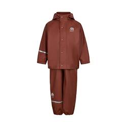 Celavi Unisex Kinder Basic Rainwear Set-solid PU Regenjacke, Tortoise Shell, 80 von Celavi