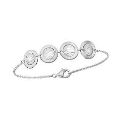 Celesta Silber Damen Armband 925/- Sterling Silber 17+2cm Gehämmert ohne Stein weiß 352260038R von Celesta