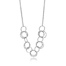 Celesta Silber Damen Collier 925/- Sterling Silber 42/45cm Diamantiert Silbergrau 213250198 von Celesta