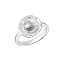 Celesta Silber Damen Ring 925 Silber Süßwasserzuchtperle 925/- Sterling Silber Glänzend weiß 274270351 von Celesta