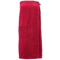 CelinaTex Funlike Kilt kurz S/M Bordeaux Baumwolle Saunakilt Frottee Sarong Saunatuch Saunasarong von CelinaTex