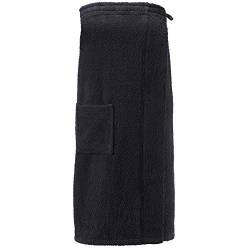 CelinaTex Funlike Kilt kurz S/M schwarz Baumwolle Saunakilt Frottee Sarong Saunatuch Saunasarong von CelinaTex