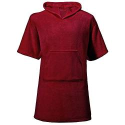 CelinaTex Happyfun Poncho mittel 65 x 100 cm Bordeaux Mikro-Flanell Badeponcho Mikrofaser Surfponcho Handtuch von CelinaTex