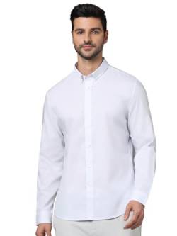 Celio Herrenhemden, einfarbig, schmale Passform, Baumwolle, formelle Hemden (3596656024622, Weiß, Größe M) von Celio