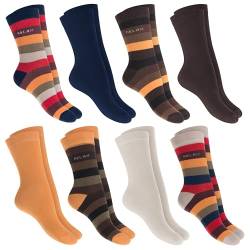 Celodoro 8 Paar bunte Damen Ringelsocken – Ringel Socken aus Baumwolle - Multicolor 35-38 von Celodoro