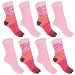 Celodoro 8 Paar bunte Damen Ringelsocken - Ringel Socken aus Baumwolle - Pink 39-42 von Celodoro