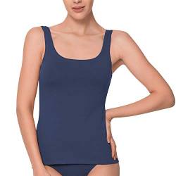 Celodoro Damen Basic Tanktop Achselhemd (1 Stück) Trägertop aus Baumwolle - Navy XL von Celodoro