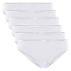 Celodoro Damen Bikini Slip (6er Pack), Klassische Unterhose aus Quick Dry-Fasern - Weiß S von Celodoro
