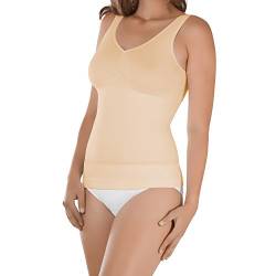 Celodoro Damen Form-Top - Seamless Unterhemd mit Shaping-Effekt - Beige XL von Celodoro