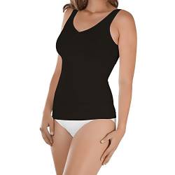 Celodoro Damen Form-Top - Seamless Unterhemd mit Shaping-Effekt - Schwarz L von Celodoro