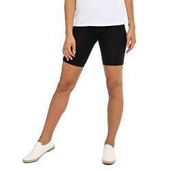 Celodoro Damen Kurzleggings (1 Stück) Stretch-Jersey Radlerhose aus Baumwolle - Schwarz XL von Celodoro