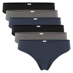 Celodoro Damen String Tanga (6er Pack), Mini-Slips aus Quick Dry-Fasern - Mix L von Celodoro