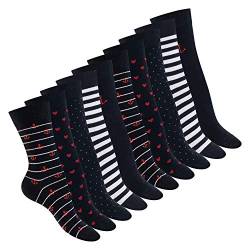 Celodoro Damen Süße Eco Socken (10 Paar), Motiv Socken aus regenerativer Baumwolle - Marine 35-38 von Celodoro