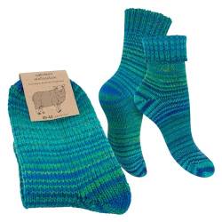 Celodoro Damen & Herren Mouline Wollsocken mit Umschlag (1 Paar) - Grün 35-38 von Celodoro