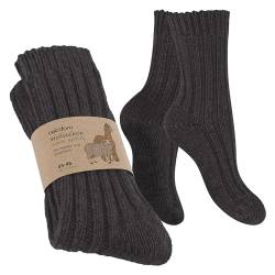 Celodoro Damen & Herren Natur Wollsocken mit Alpaka Wintersocken (1 Paar) - Anthrazit 43-46 von Celodoro