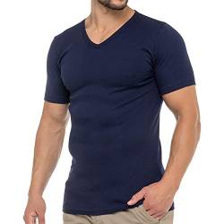 Celodoro Herren Business T-Shirt V-Neck (1 Stück) - Marine L von Celodoro