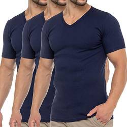 Celodoro Herren Business T-Shirt V-Neck (3er Pack) - Marine XL von Celodoro