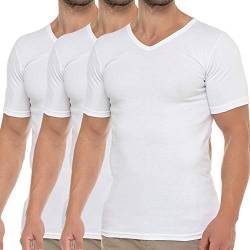 Celodoro Herren Business T-Shirt V-Neck (3er Pack) - Weiß L von Celodoro