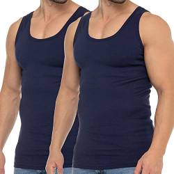 Celodoro Herren Business Tank Top (2er Pack) Achselhemd aus Baumwolle - Navy 3XL von Celodoro