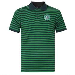Celtic FC - Herren Polo-Shirt mit Streifen - garngefärbt & meliert - Offizielles Merchandise - Geschenk für Fußballfans - Grün - 3XL von Celtic F.C.