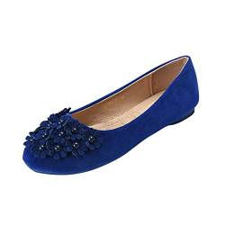 Celucke Ballerinas Damen Sommer Flache Schuhe Freizeitschuhe Loafer rutschfest Frauen Einzelne Schuhe Slip on Bequemen Freizeitschuhe mit Niedrigem Absatz Hausschuhe Sommerschuhe Elegant Slipper von Celucke Sandalette