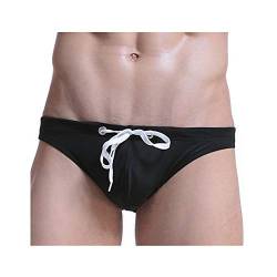 Celucke Badehose Badeslip Herren Schwimmhose Männer Badeshorts Stretch Bademode Slips Schnelltrocknend Schwimmshorts Kurze Badepants Mit Kordelzug von Celucke