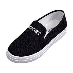 Celucke Bequemschuhe Slip On Slipper Alte Pekinger Stoffschuhe Damenschuhe Flache Einzelschuhe Rutschen auf Faulen Skateschuhen Segeltuchschuhen Freizeitschuhe Größe 37 von Celucke