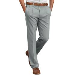 Celucke Business Anzughose für Herren Einfarbige Gerade Hosen Businesshose Casual Regular Fit Chino Hose Herrenhose Stoffhose Pant Streetwear Freizeithose von Celucke